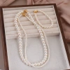 Aurora Mirror dazzling pearl necklace for women, high-end akoya freshwater pearl imitation Mabel pearl collarbone chain details Picture